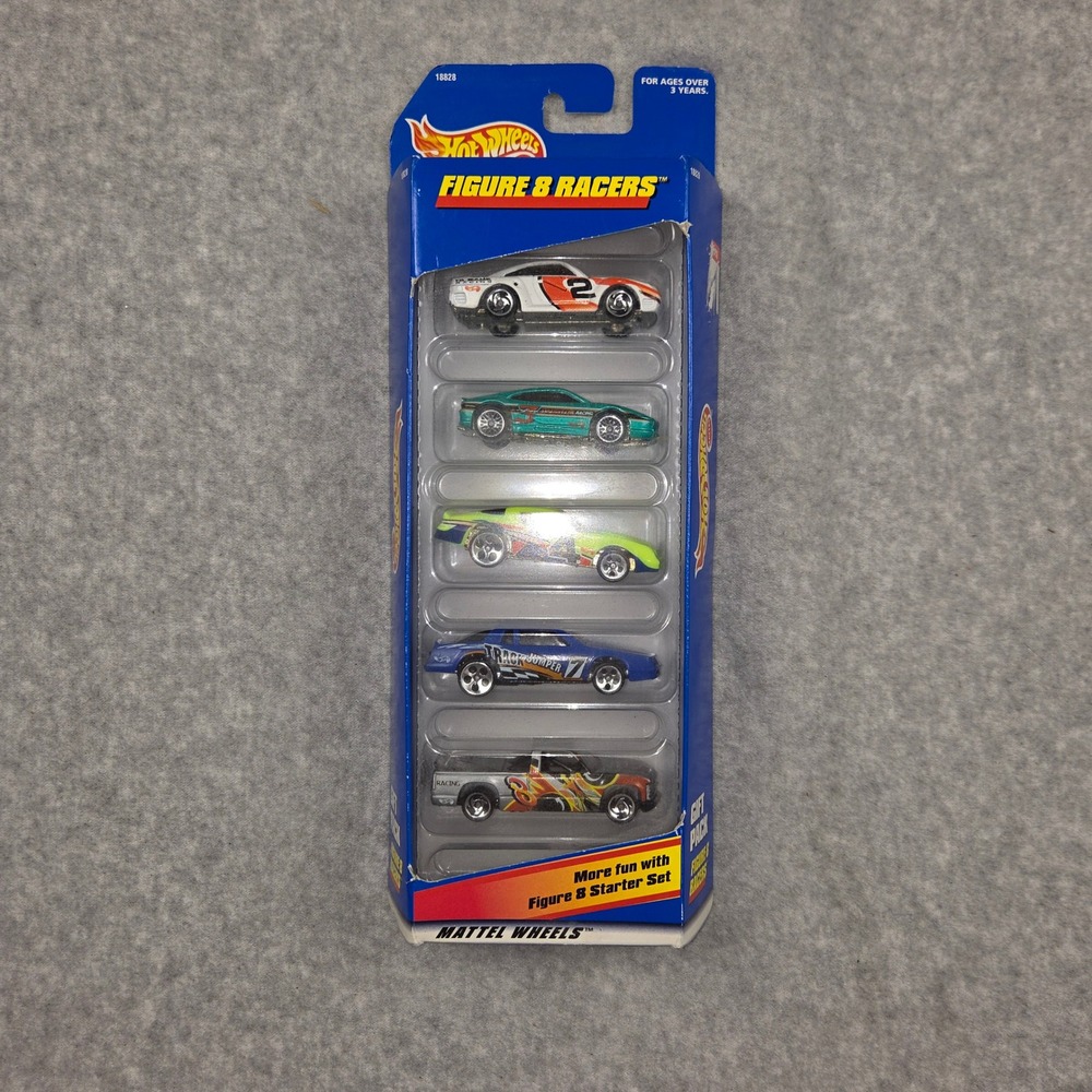 Vintage 1997 Hot Wheels Figure 8 Racers Gift Pack 5 Car Set 18828 NIB